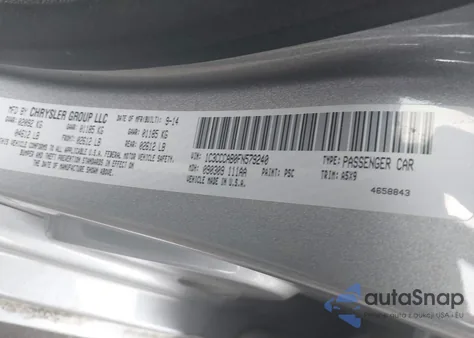 2015 Chrysler 200 Limited from USA, damaged, VIN 1C3CCCAB0FN579240